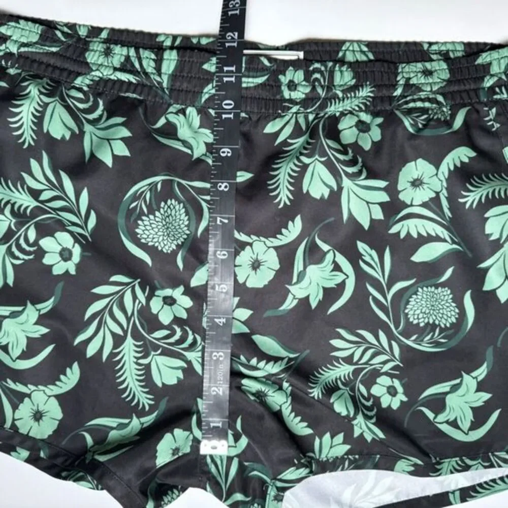 Ami Alexandre Mattiussi Swim Shorts Mens Medium Black Green Floral Print‎ Lined